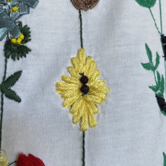 Twin-set embroidery/beads/ribbons white boxy fit T-Shirt - Picture 13 of 17